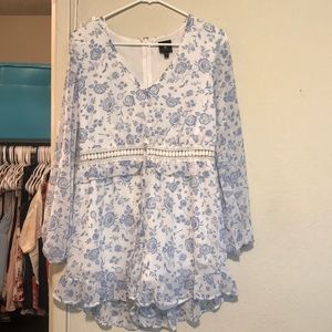 White floral romper